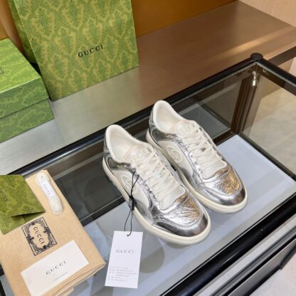 Gucci Early Spring Latest Hot 80 Couples Casual Retro Distressed White Shoes - Image 7