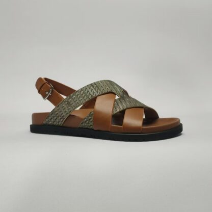 Hermès dark brown couple's braided sandals - Image 6