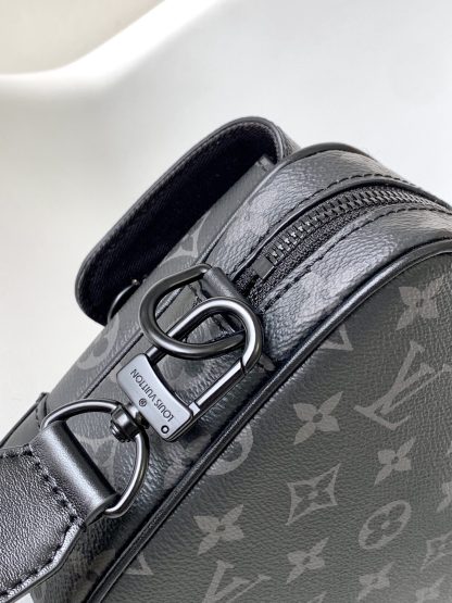 Louis Vuitton M46795 Black Flower Steamer Messenger Bag - Image 6