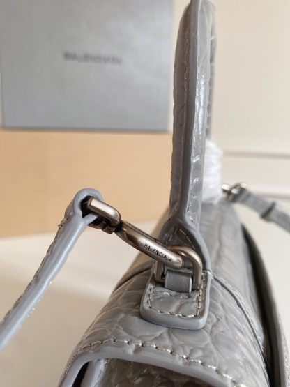 Balenciaga gray crocodile pattern shoulder bag - Image 6