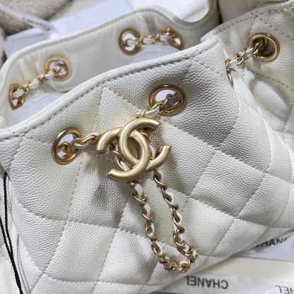 Chanel bag new style hippie hobos shiny black, gold and white versatile small bag - Image 6