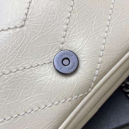 Ysl White Vintage Niki Shoulder Bag - Image 6