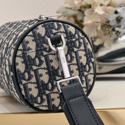 Dior OBLIQUE printed canvas cylindrical bag - Image 6