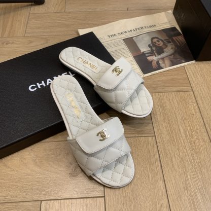 Chanel white versatile slimming slippers - Image 6