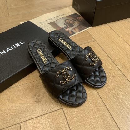 Chanel versatile black temperament and beautiful lazy slippers - Image 6