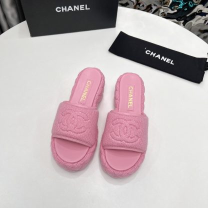 Chanel early spring pink dancing shoes series retro European and American new slippers heel height 7cm - Image 6