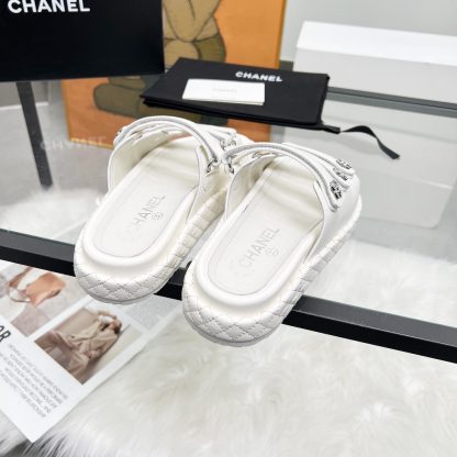 Chanel white early spring single shoes dancing shoes series delicate retro style slippers - Image 6