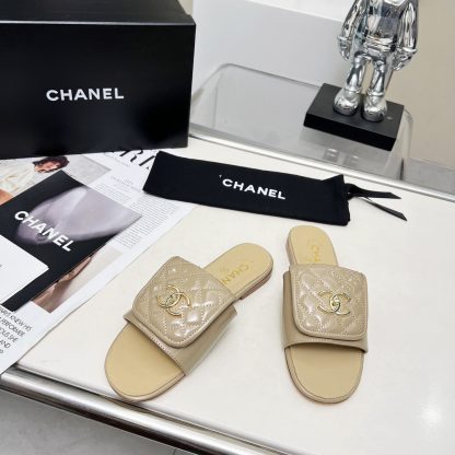 Chanel early spring apricot full retro style slippers - Image 6