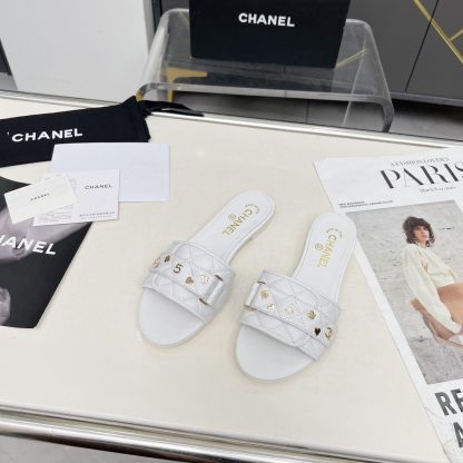 Chanel Spring/Summer Dance Shoes Collection White Delicate Slippers - Image 6