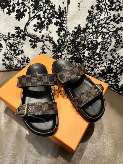 Louis Vuitton Checkered Slides - Image 6