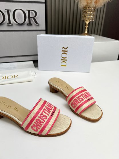 Dior Women's Printed Embroidered High Heel Sandals - Image 6