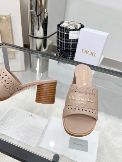 Dior round heel hollow high heel sandals - Image 6
