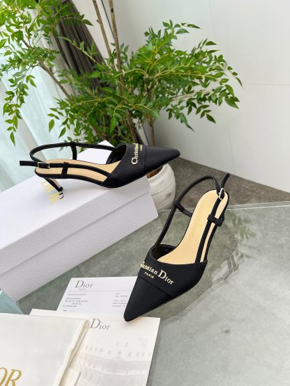 Dior black hollow heel high heels - Image 6