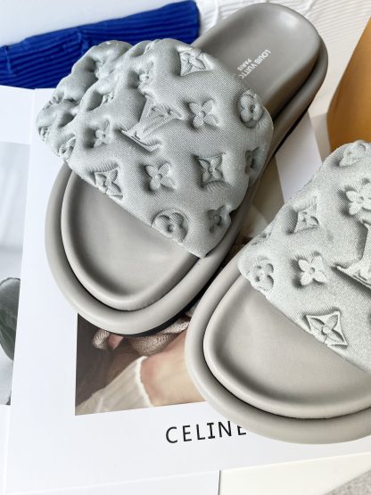 Louis Vuitton Velcro Embossed Slippers - Image 6