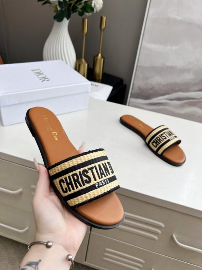 Dior classic lettering flat slides - Image 6