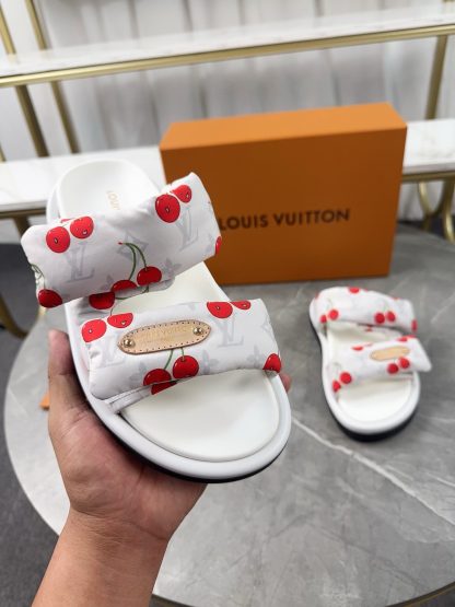 Louis Vuitton embossed logo slippers Pool Pillow Comfort flat slides - Image 5
