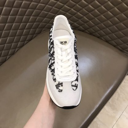 Dior B01 White Monogram Canvas Spliced Sneakers - Image 8
