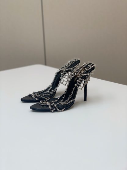 Ysl rhinestone chain high heels - Image 7