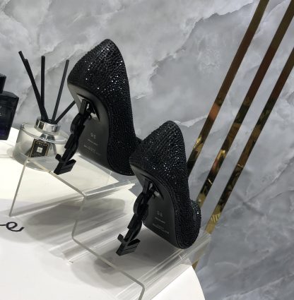 Ysl new style full diamond crystal high heels - Image 6
