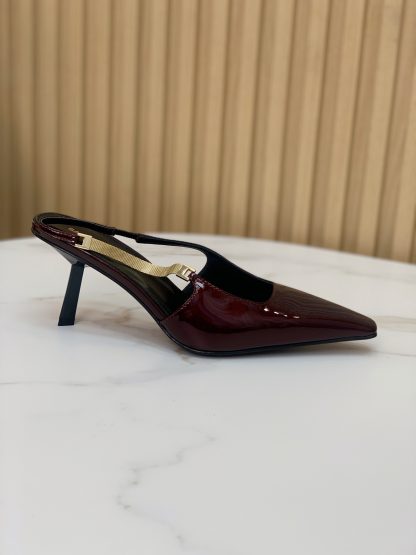 YSL runway high-heeled open-back heels - Image 7
