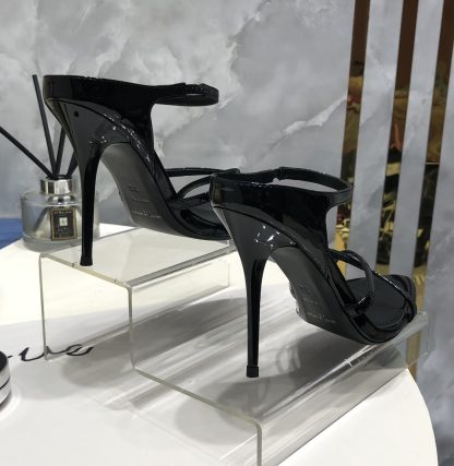Ysl lacquered high-heeled sandals stylish elegant heels - Image 7