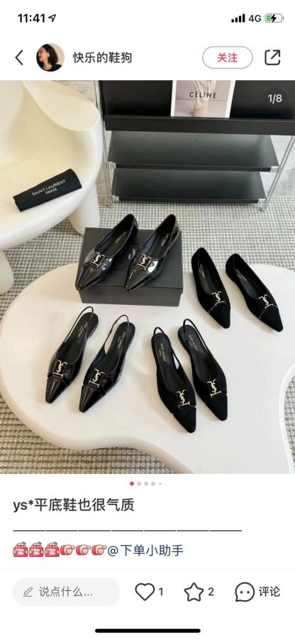 Ysl pointed flat shoes - Image 7