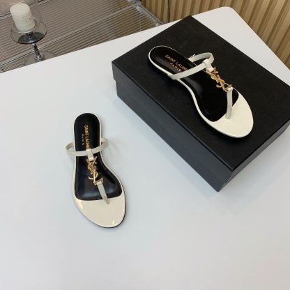 Ysl classic letter buckle flat sandals - Image 7
