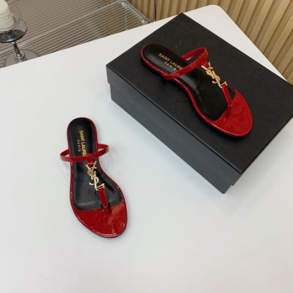 Ysl Letter Buckle Flat Sandals - Image 7