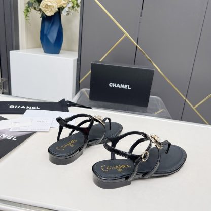Chanel Spring-Summer Dance Shoes Collection New Black Retro Sandals - Image 7