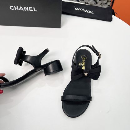 Chanel Early Spring Dance Shoes Series Black Delicate Sandals Heel Height 3.5cm - Image 7