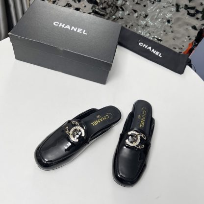 Chanel black early spring dance shoes series new retro feeling half slippers - Image 7
