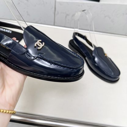 Chanel Spring and Summer Dance Shoes Series New Blue Small Round Head Sandals Heel Height 2.5cm - Image 7