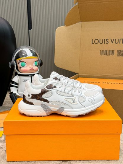 Louis Vuitton Olympia series couples' models Silver Horn King leisure sports shoes running shoes - Image 8