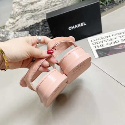 Chanel Early Spring Sandals Collection Pink Retro Sandals Thickness 3cm - Image 7