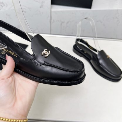 Chanel Spring/Summer Dance Shoes Collection Retro Style Black Sandals Heel Height 2.5cm - Image 7