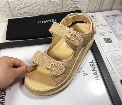 Chanel Early Autumn Comfortable Soft Super Versatile Brown Sandals - Image 7