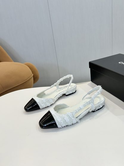 Chanel's latest white all-match luxury ballet flat sandals - Image 2