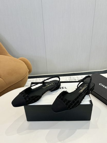 Chanel's latest black all-match luxury ballet flat sandals - Image 7