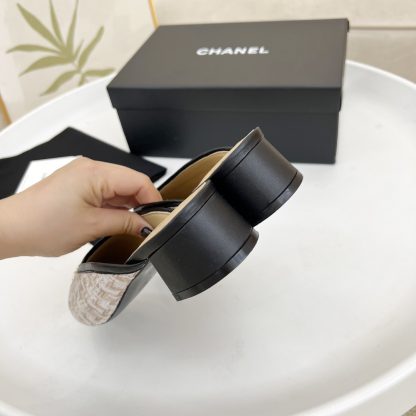 Chanel milk tea color spring and summer dancing shoes series new small round head retro sandals - Image 7