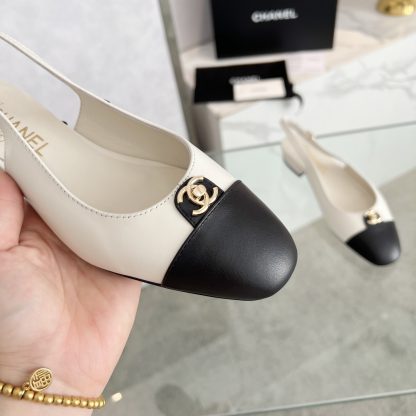 Chanel white early spring dance shoes series new products like small round head slim sandals - Image 7
