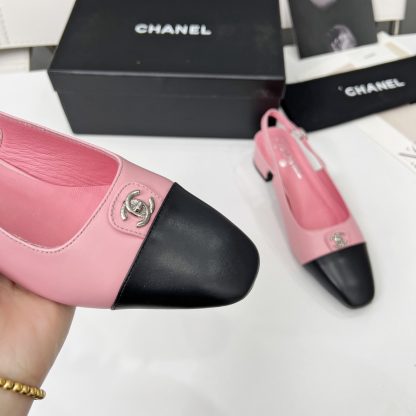 Chanel Early Spring Dance Shoes Series New Small Round Head Pink Retro Feeling Sandals - Image 7