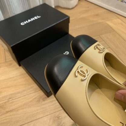 Chanel apricot spring and summer dancing shoes series new small round head slim retro sandals - Image 7