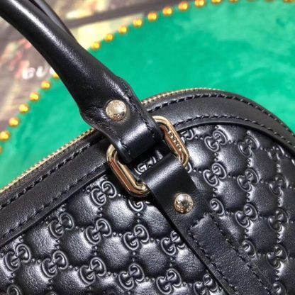 Gucci 449654 Black Embossed Handbag - Image 8