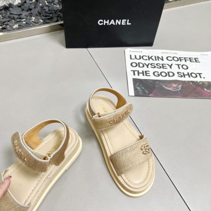 Chanel apricot early spring dancing shoes series sandals, 3cm thick - Image 7