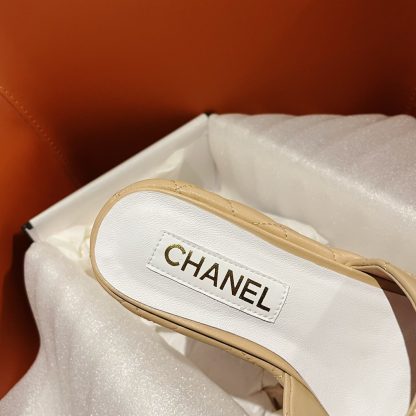 Chanel new style high heel apricot sandals, heel height 7.5cm - Image 7