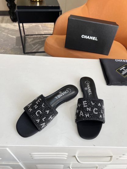 Chanel's most beautiful early spring super shiny beautiful water brick black sandals - Image 6