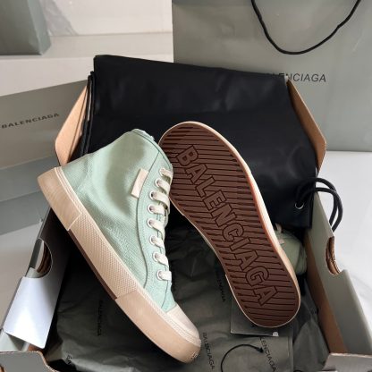 Balenciaga trendy high-top distressed canvas shoes - Image 7