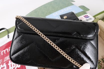 Gucci Marmont shiny black chain bag - Image 7
