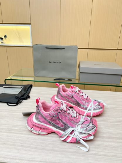Balenciaga Pink 3D Textured Trendy Sneakers - Image 7