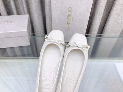 Jimmy Choo Butterfly Pearl Flat Ballet Shoes - Image 7